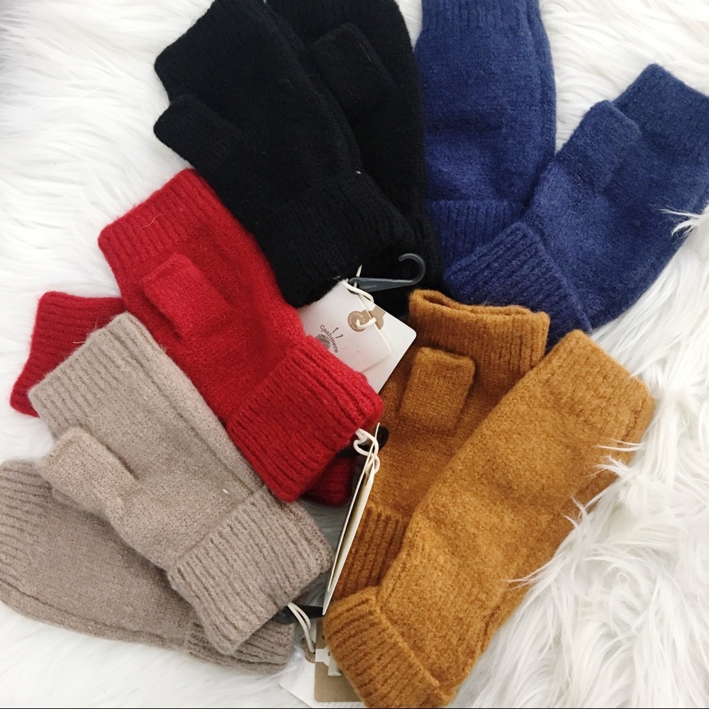 Look by M cashmere blend fingerless mitten gloves - Picture 2 of 2